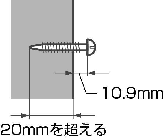 Screw in the wall S217